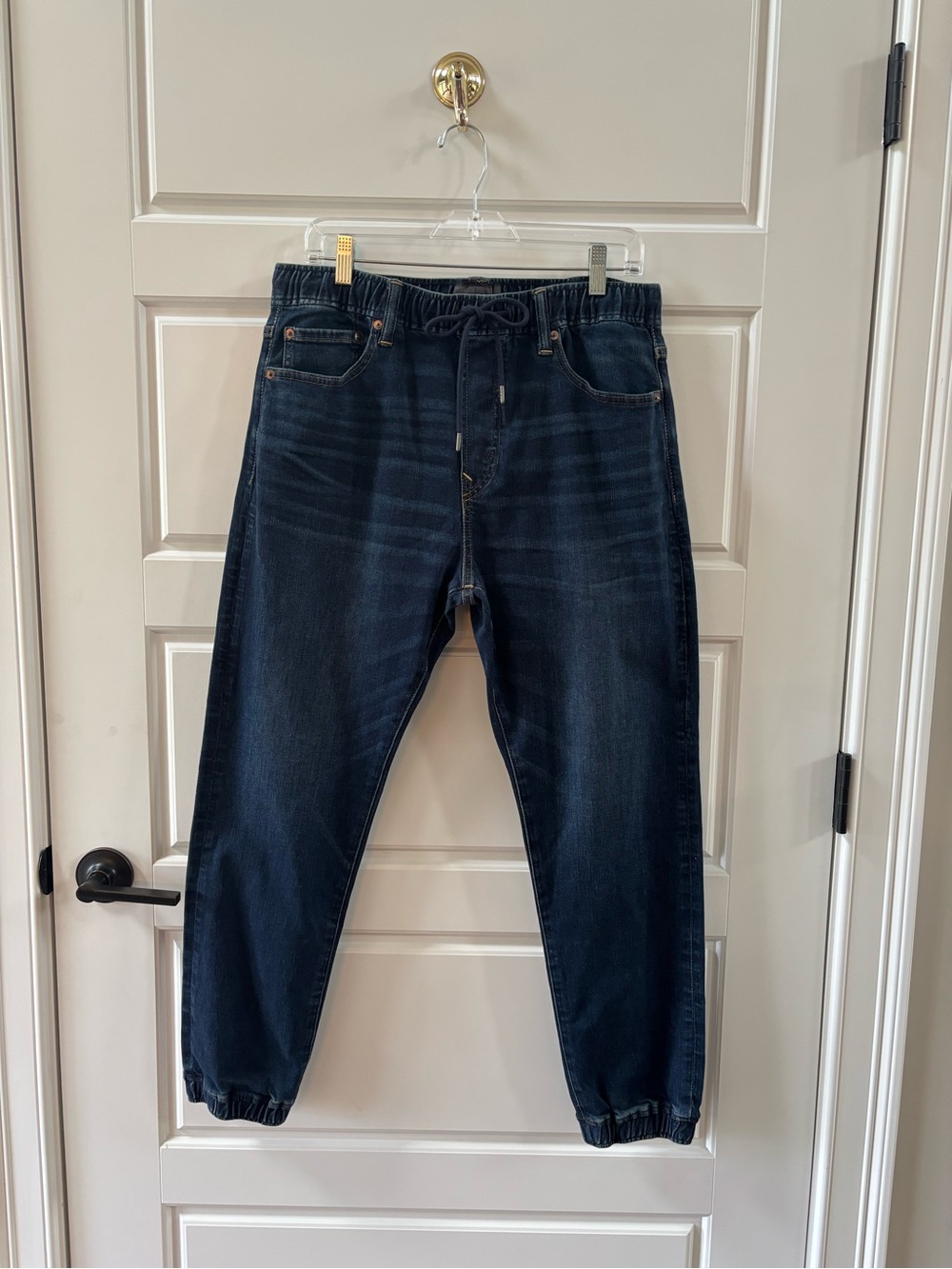American Eagle AirFlex+ Denim Jogger Jeans Medium Dark Wash Elastic Waist